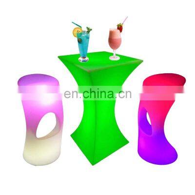 luminous disco table and chairs wedding lighting 110cm table bar comptoir home bar tables