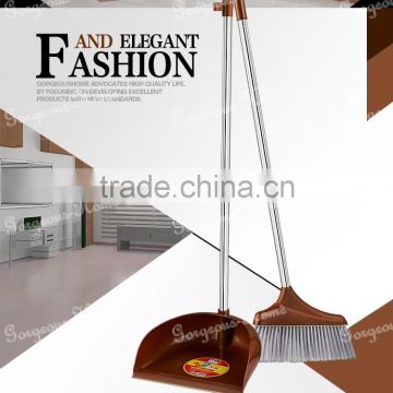 new trendy fashion soft brush floor cleaning dustpan and broom set
