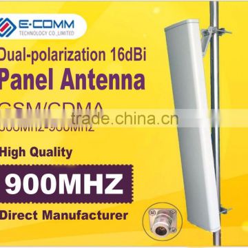 Outdoor 806-960MHz high gain16dBi GSM CDMA base station dual polarizationpanel panel antenna
