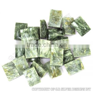 seraphinite gemstone natural rectangle cabochon,wholesale gems for gold plated silver jewelry