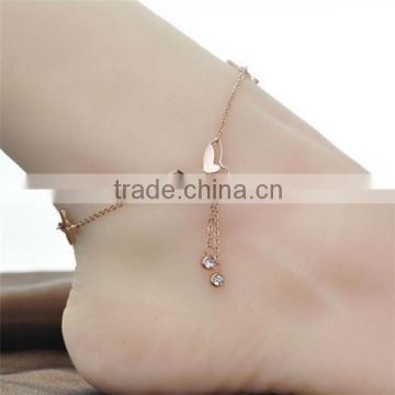 Korean Jewelry Butterfly Gold Anklet Design