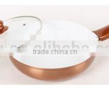 Aluminum Pressed/ Forged Copper nonstick Coating Outer Painting Fry Pan Pizza Pan Egg Pan Round Crepe Pan