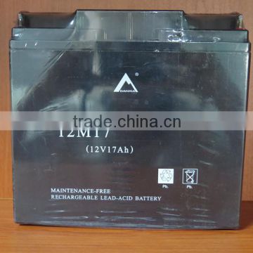 manufacture high quality sealed lead acid battery 12v 17ah battery ISO9001 agm battery for solar storage