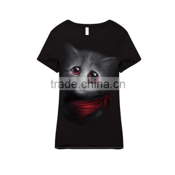 3d animal t shirt for girls of gothic style