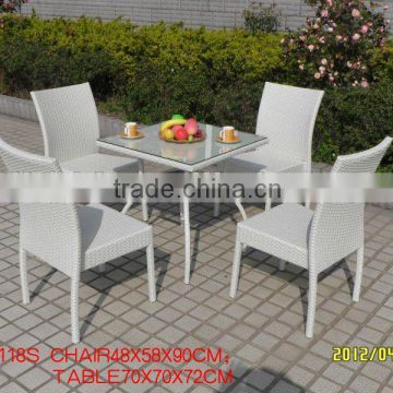rattan table and chair set