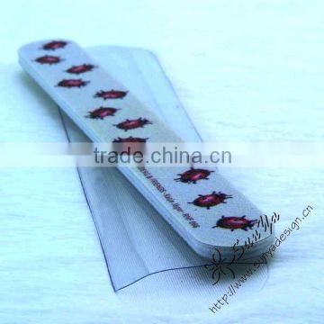 Printed nail files with PVC pouch