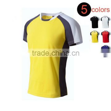 2016 custom wholesale top quality sport mens yellow tshirt