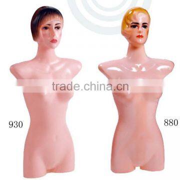 female upper body plastic torso mannequins