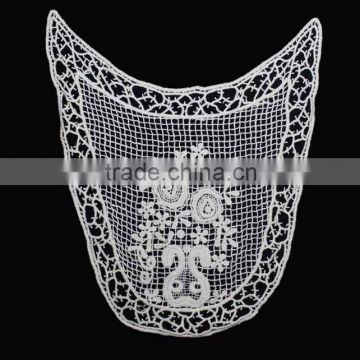 Cotton Yarn Crocheted Guipure Flower Pattern Lace Collar for Garment Accessories