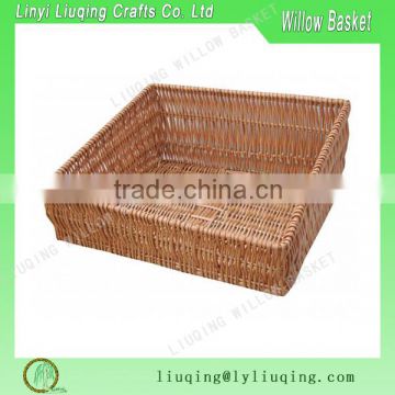 Wicker Display Basket Sloping Full Tray commercial shop display stand large wicker storage baskets