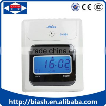 monthly time card punch time recorder