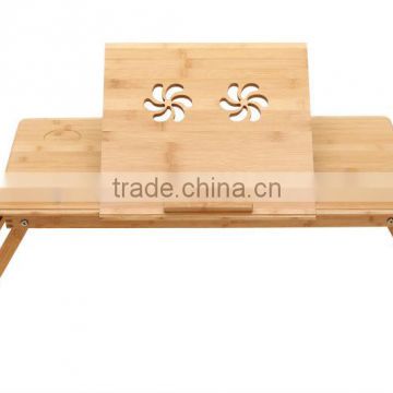 Natural bamboo color fording laptop desk,cheap bed furniture