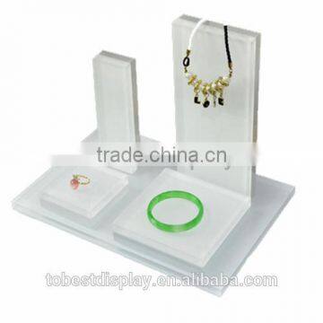 elegant design frosted acrylic jewelry display stand china factory