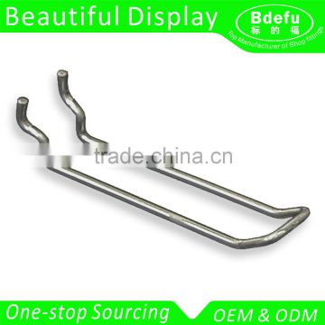 Beautiful Hardware Metal U shaped peg board hook / pegboard loop display hook