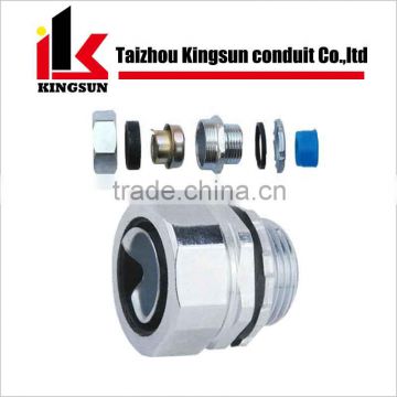 Zinc plated non-jacketed galvanized flexible metal connector