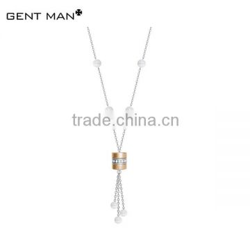 High Quality and Cheap Ceramic jewellry and IP rose Gold Stainless Steel Necklace