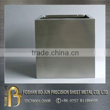 China wholesaler customized square steel metal planter for plants, metal planter fabrication