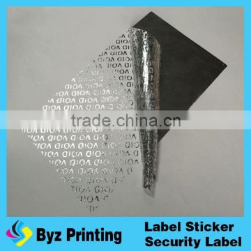 new arrive high-quality high residue warranty open void sticker/cosmetic label