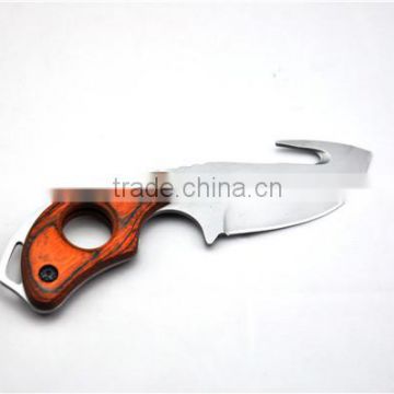 round blade knife cutter with wood handle