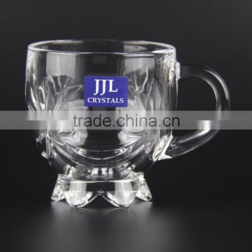 JJL CRYSTAL MUG JJL-2402-2 WATER TUMBLER MILK TEA COFFEE CUP DRINKING GLASS JUICE HIGH QUALITY