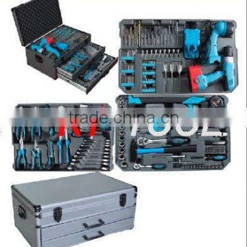 2015NEW ITEM-206pcs Professional aluminium case hand tool set