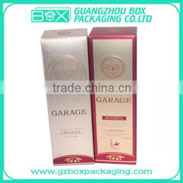 exquisite folded paper wine packagin box
