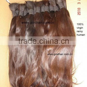 raw hair/100% natural color remy hair braid/hair pigtail/virgin remy hair/single drawn remy human hair