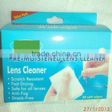 individually wrapped, Lens Cleaner, Pre-Moistened Lens Cloth, Wet Wipe