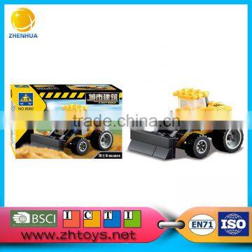 Funny bulldozer 54 pcs Plastic Block Toys China supplier toys