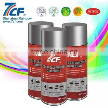 2015 New Multi-purpose Shenzhen Rainbow Fine Chemical Brand 7CF Galvanized Spray Paint