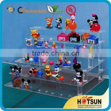 Hot sale desktop plastic toy display shelf