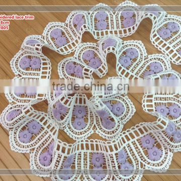 New Design 8cm width Chemical lace trimming