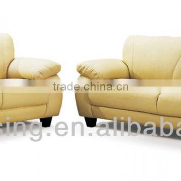 soft yellow leather sofa set