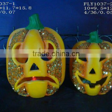 ceramic LED halloween pumpkin 11037