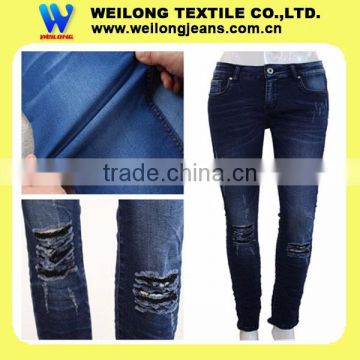 B3269 8.5oz satin stretch denim jeans fabric