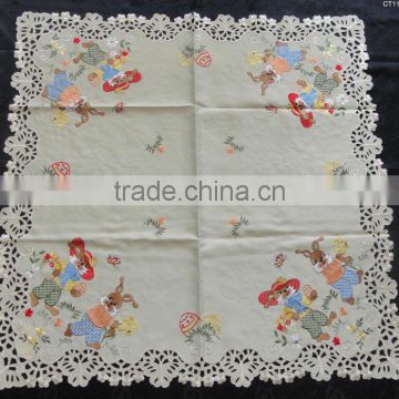 Handmade Embroidery Polyester Table Cloths for Easter