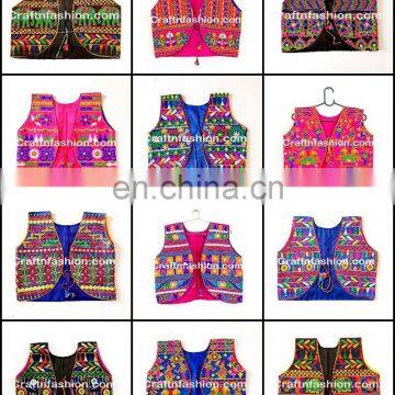 Buy Shivam Fashion Women's Cotton Ethnic Traditional Kutchi Short Jacket  Embroidered Rajasthani Mirror Work Navratri Gujrati Kutchi Koti for Girls-  Black (M- Length-17, Burst-38 Inch) at Amazon.in