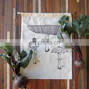Biodegradable organic cotton muslin grocery produce bags