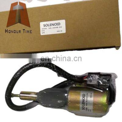 SA-4348-24 3930236 Excavator Engine Stop Solenoid valve/ Shutoff  Stop Solenoid 24V