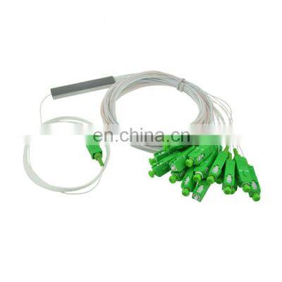 SC APC Connector 0.9mm Steel Tube 1*2 1*4 1*8 1*16 1*32 1*64 Fiber Optic Pigtail PLC Splitter