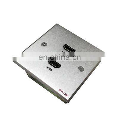 JS-WP129 Office Silver Sand Blasting Aluminium Power RJ45 86 type electrical wall face plate socket