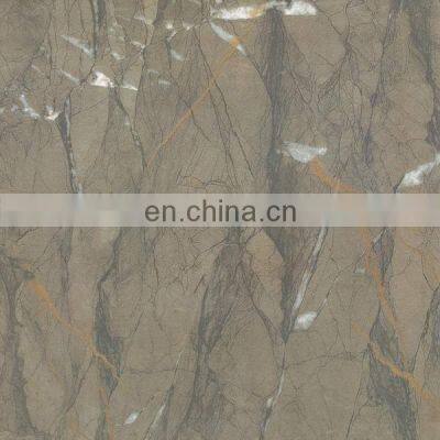 deep brown color glaze tile with marble flooring