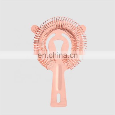 Factory Direct profesional stainless steel rose golden copper antique bar strainer