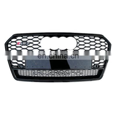 New ABS facelift mesh grille for Audi A7 radiator honeycomb grille front bumper grill RS7 frame quattro style 2016 2017 2018