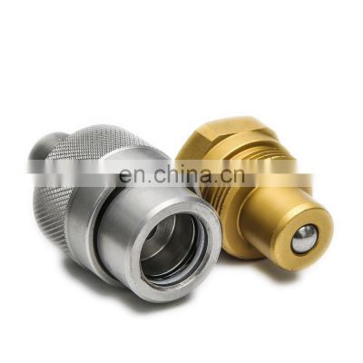 Factory direct supply screw type female and male ball valve type 3/8 inch HPA hydraulic quick release couplings