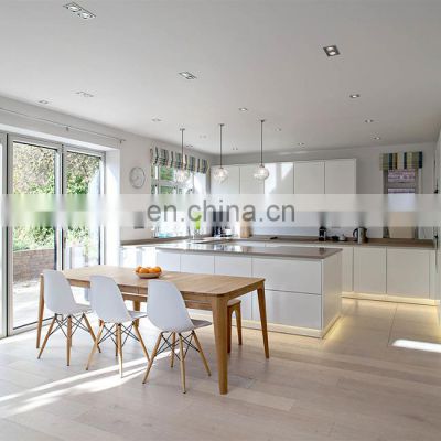 contemporary white hight gloss solid wood simple cabinets kitchen design waterproof kitchen cabinets unit