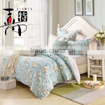 Unique design satin 100% cotton printed comforter bedding set