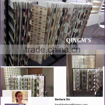 QINGM jacquard soft design window blinds of zebra roller fabric