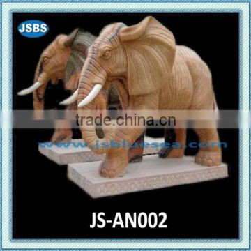 Stone carving of marble elephant sculpture