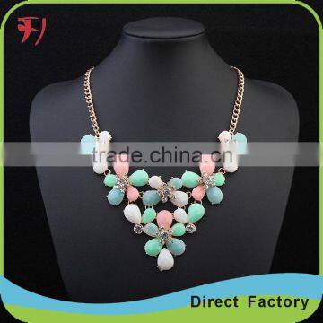 Vintage big flower fashion necklace Europe and the United States girls necklace jewelry wholesale